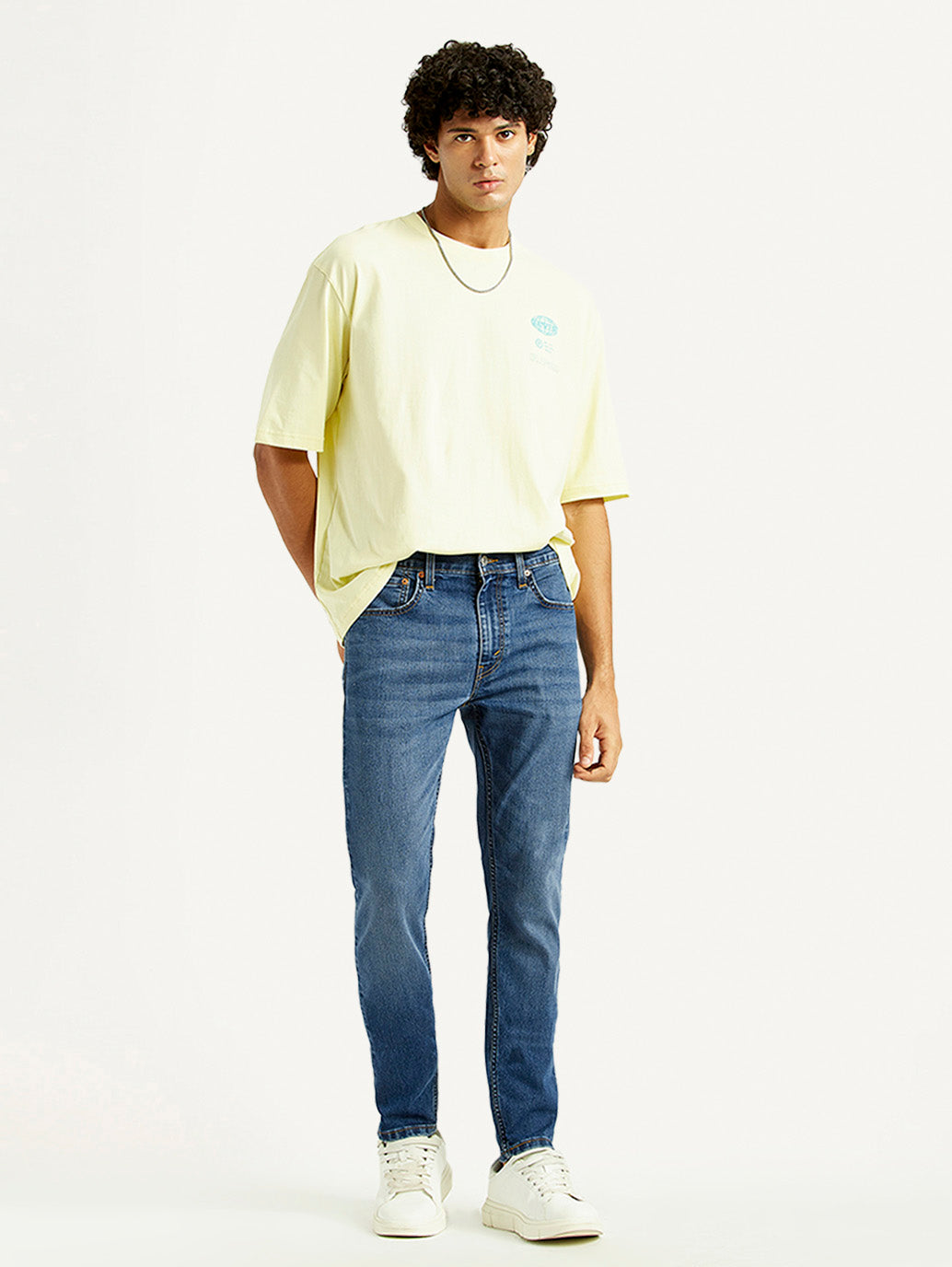 Men's 527 Mid Indigo Bootcut Fit Mid Rise Jeans - Styleshot View