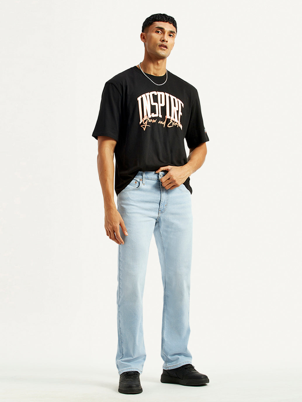Men's 527 Light Indigo Bootcut Fit Mid Rise Jeans - Styleshot View