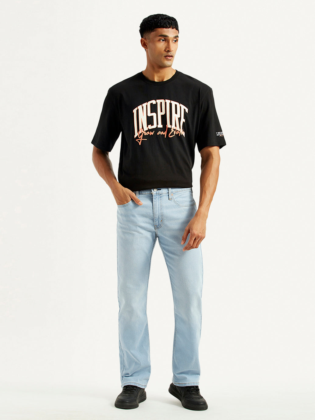 Men's 527 Light Indigo Bootcut Fit Mid Rise Jeans - Front View
