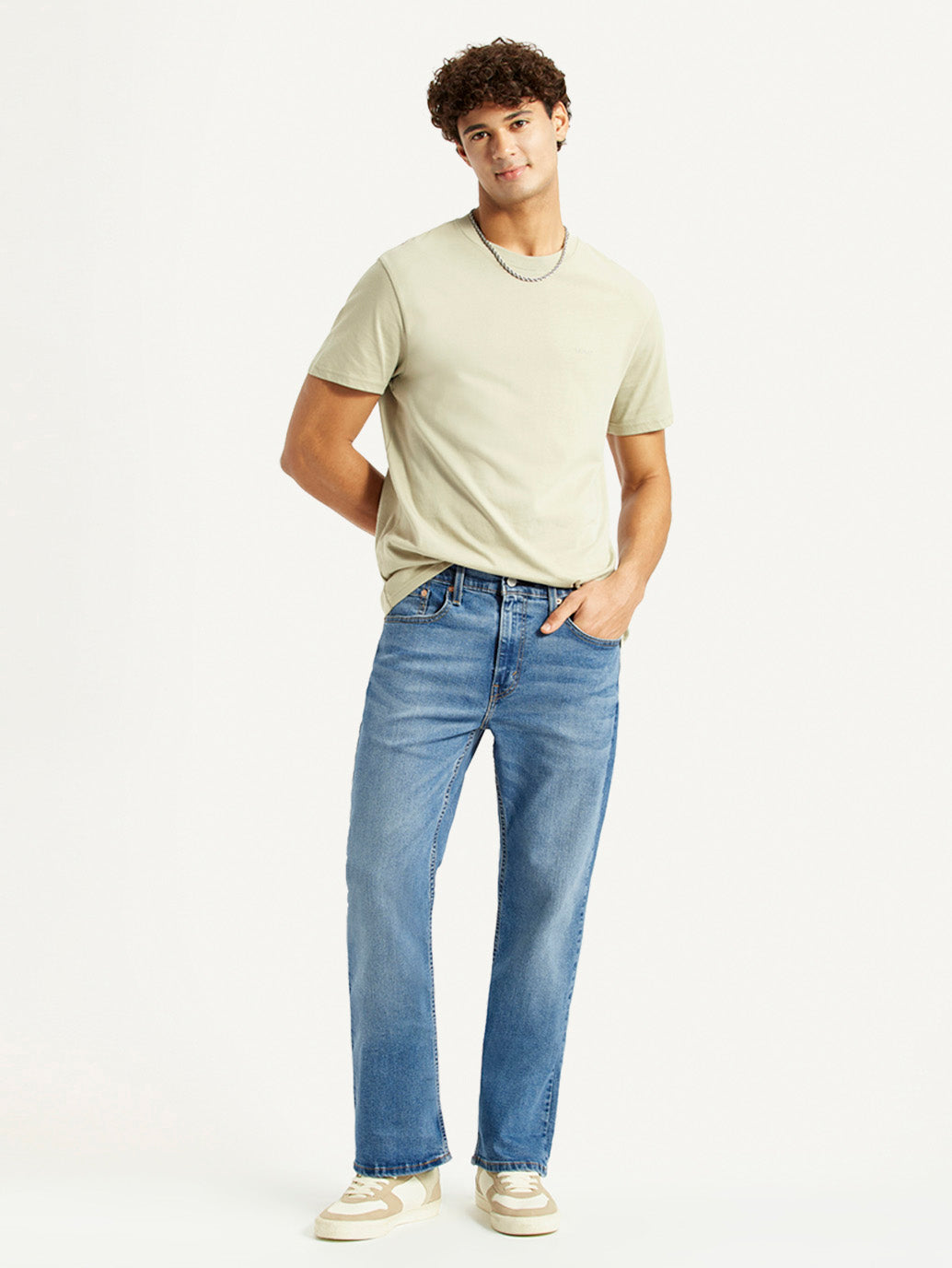 Men's 527 Med Indigo Bootcut Fit Mid Rise Jeans - Styleshot View