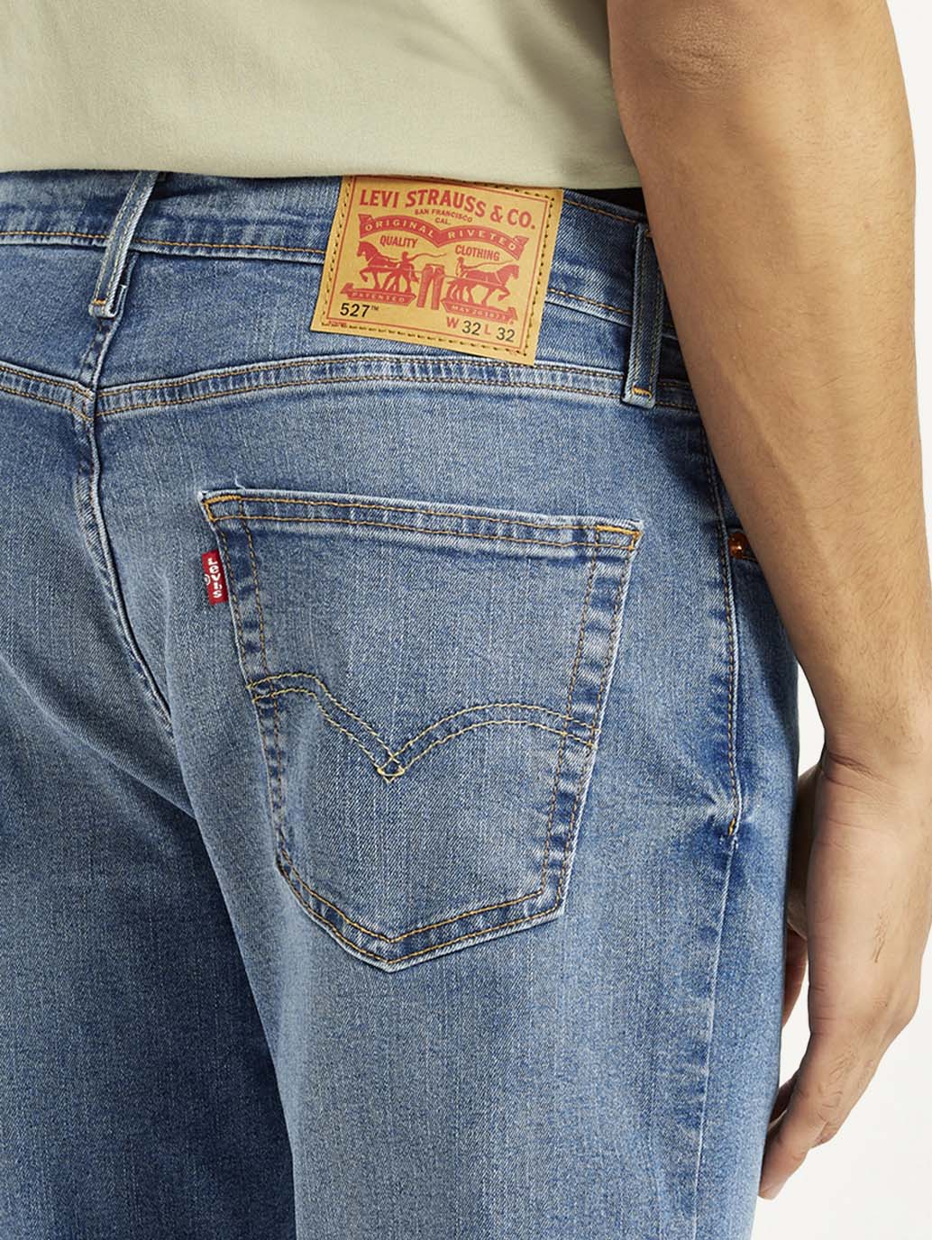 Men's 527 Med Indigo Bootcut Fit Mid Rise Jeans - Detail View