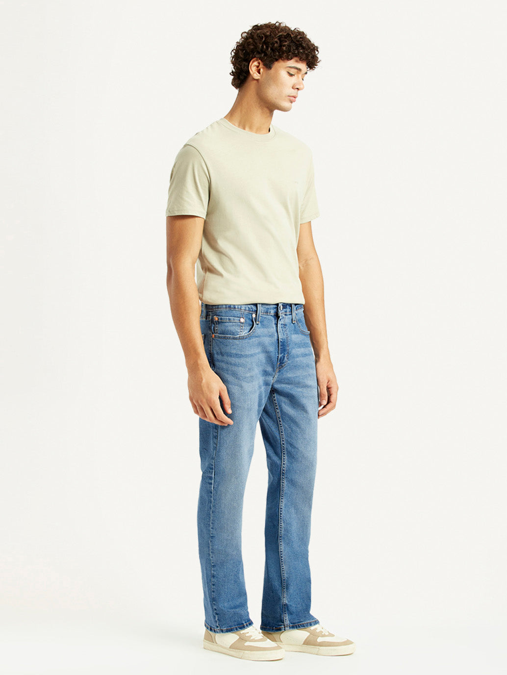 Men's 527 Med Indigo Bootcut Fit Mid Rise Jeans - Side View