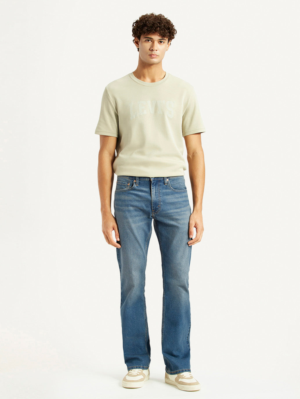 Men's 527 Mid Indigo Bootcut Fit Mid Rise Jeans - Front View
