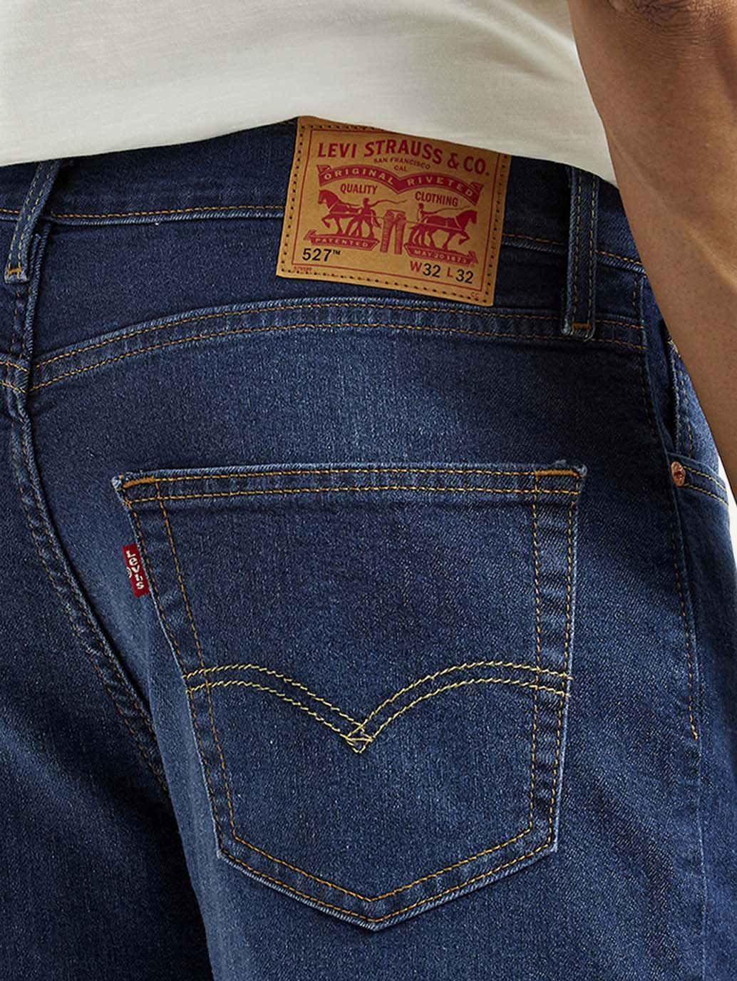 Men's 527 Indigo Slim Bootcut Fit Mid Rise Jeans - Detail View
