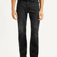 Men's 527 Black Slim Bootcut Fit Mid Rise Jeans - Front View