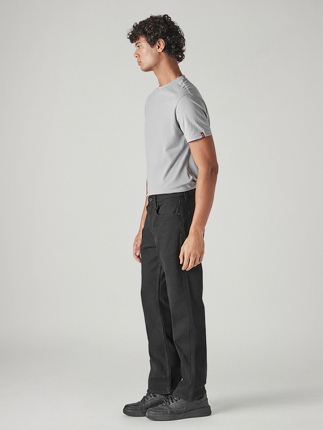 Men's 527 Charcoal Grey Bootcut Fit Mid Rise Jeans - Side View