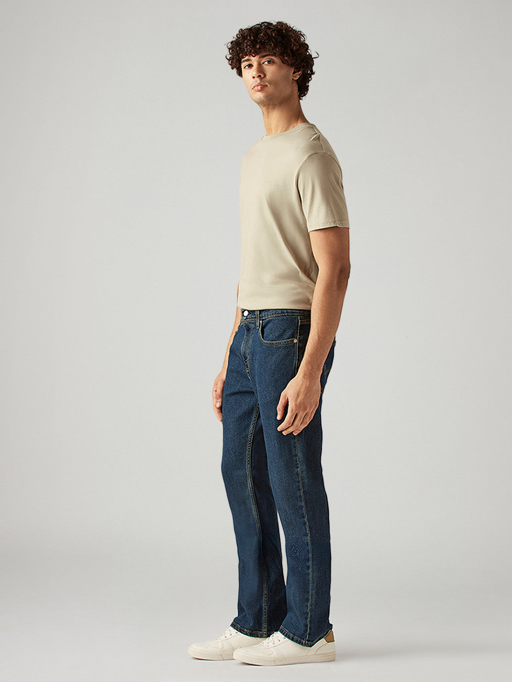 Men's 527 Blue Bootcut Fit Mid Rise Tinted Jeans - Side View