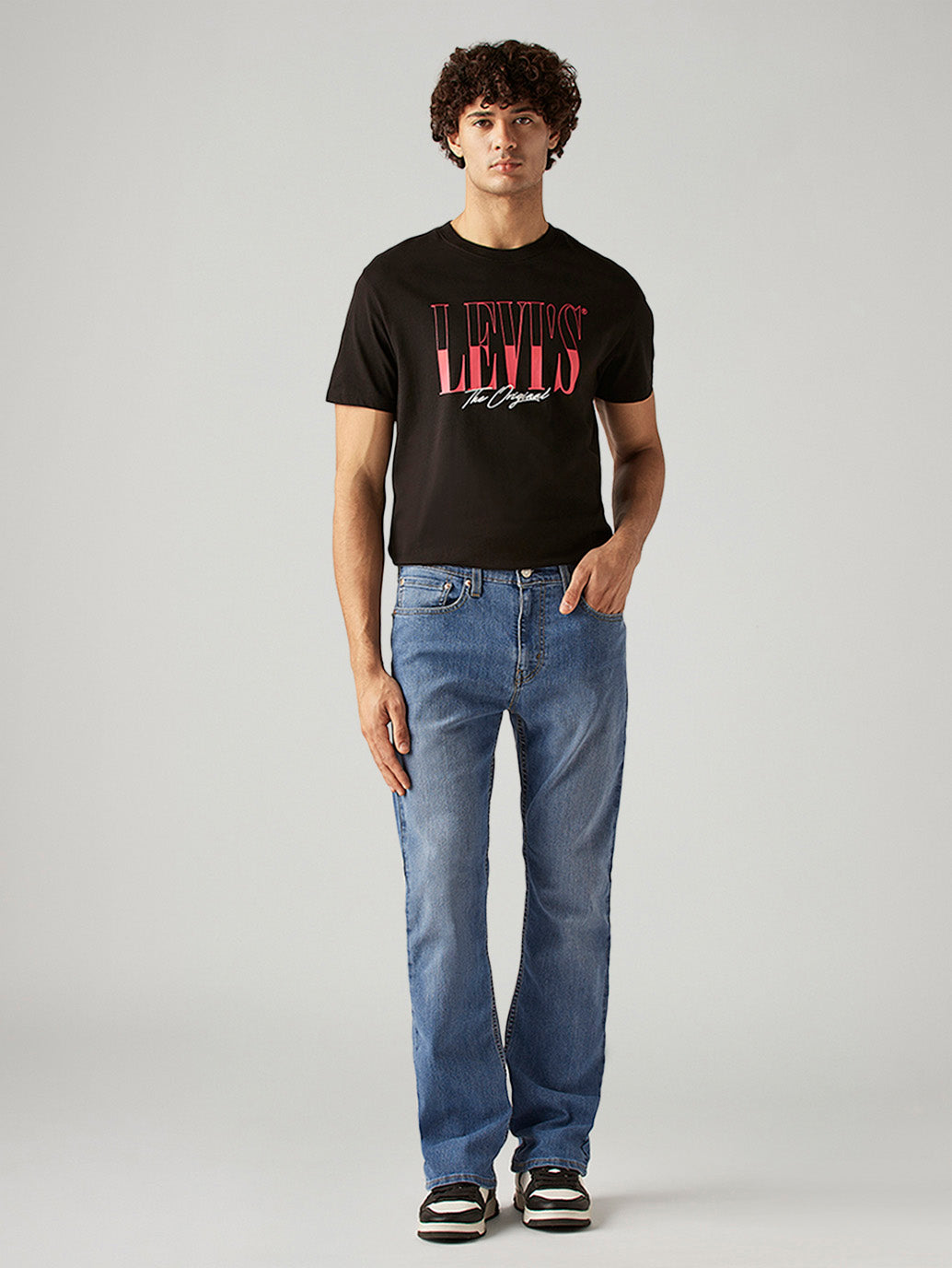 Men's 527 Blue Bootcut Fit Mid Rise Jeans - Front View