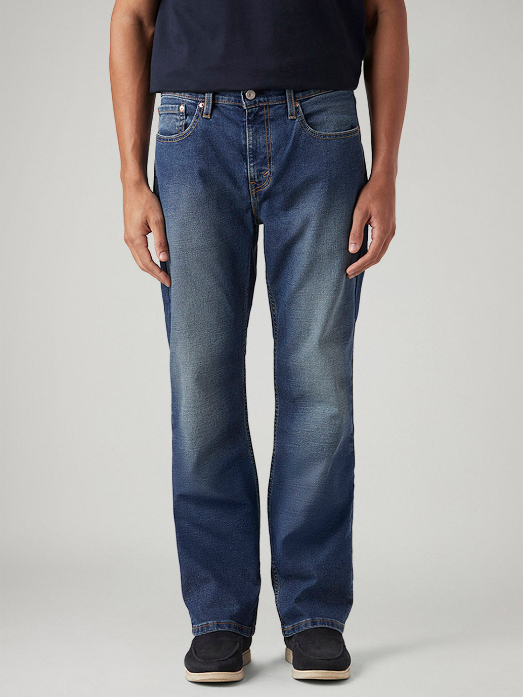 Men's 527 Blue Bootcut Fit Mid Rise Jeans - Front View
