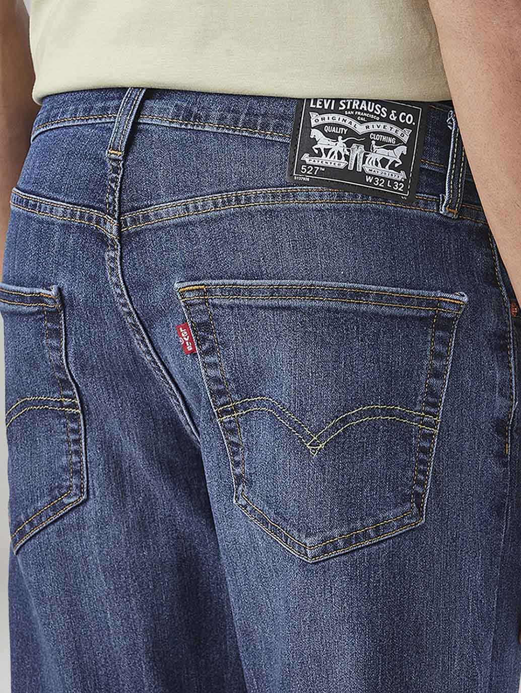 Men's 527 Dark Indigo Bootcut Fit Mid Rise Jeans - Detail View
