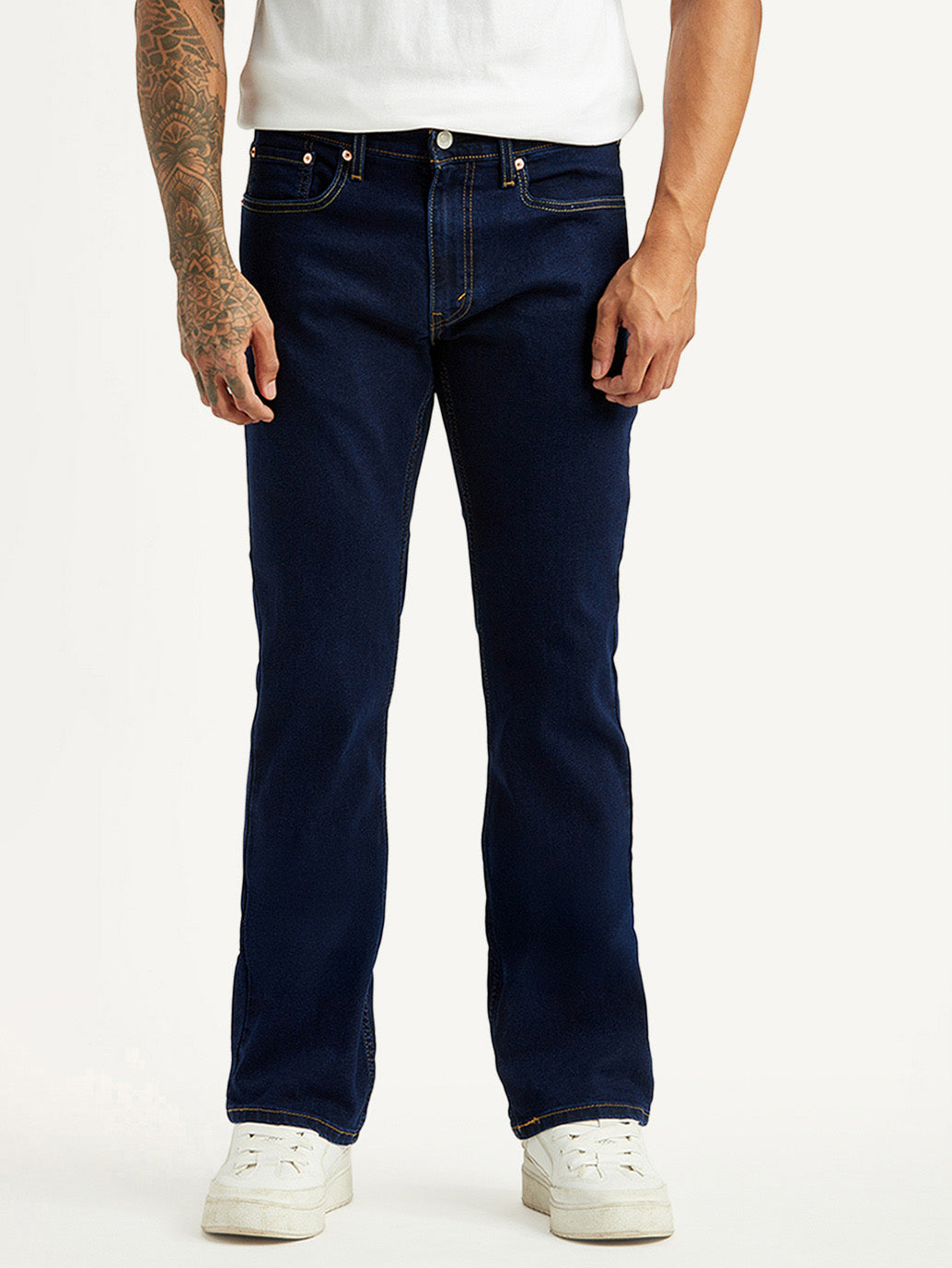 Men's 527 Dark Indigo Bootcut Mid Rise Jeans - Front View