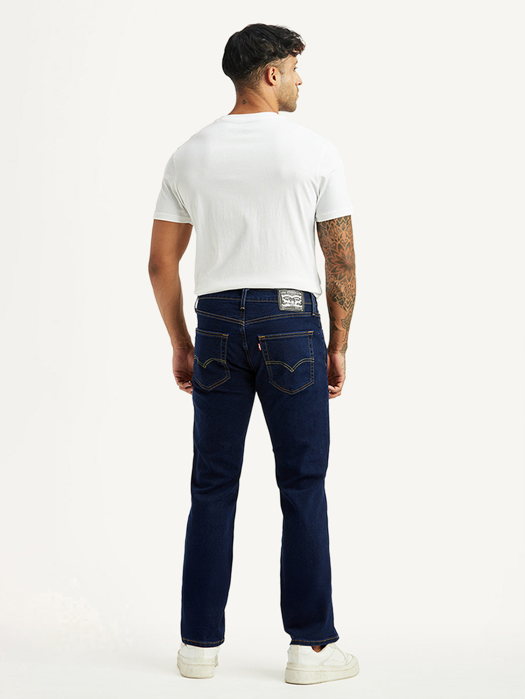 Men's 527 Dark Indigo Bootcut Mid Rise Jeans - Back View