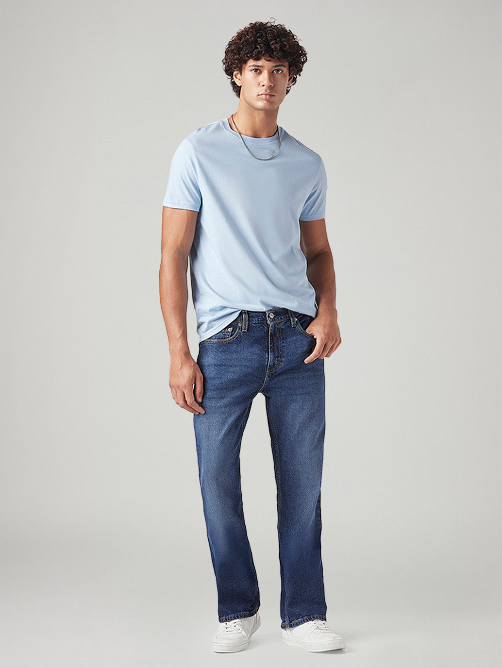 Men's 527 Dark Indigo Bootcut Fit Mid Rise Jeans - Styleshot View