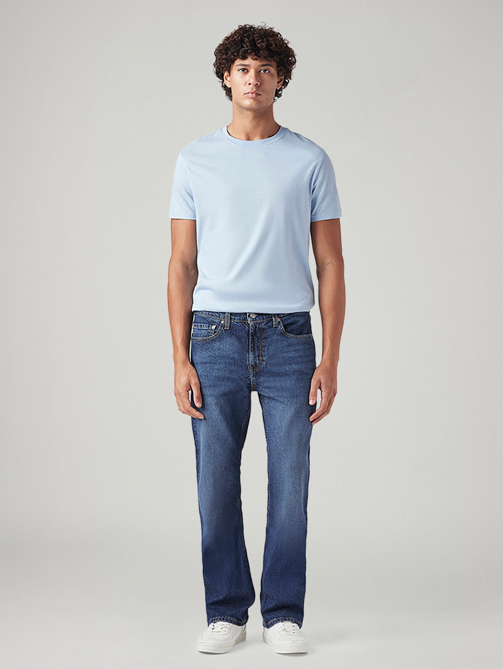 Men's 527 Dark Indigo Bootcut Fit Mid Rise Jeans - Front View