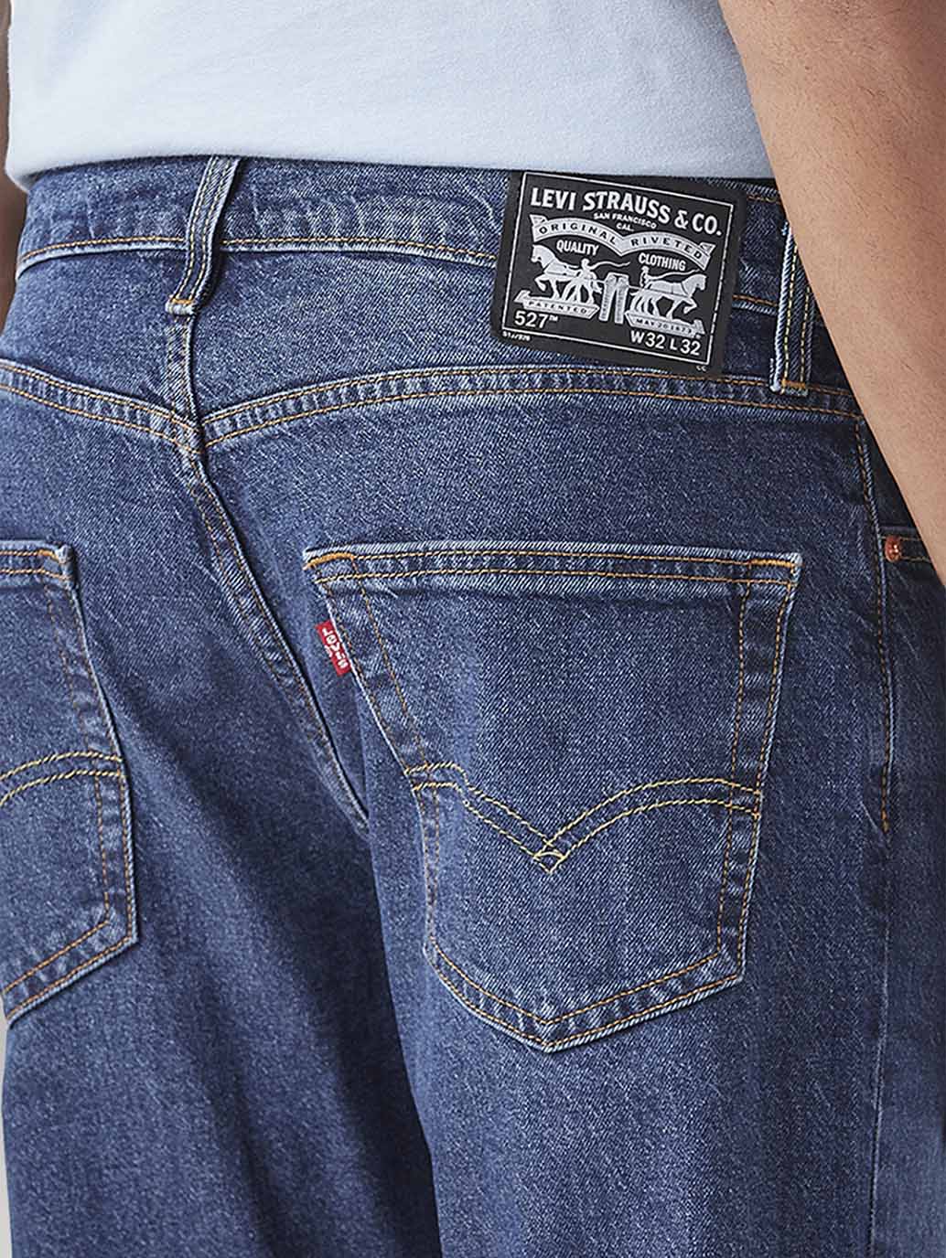 Men's 527 Dark Indigo Bootcut Fit Mid Rise Jeans - Detail View