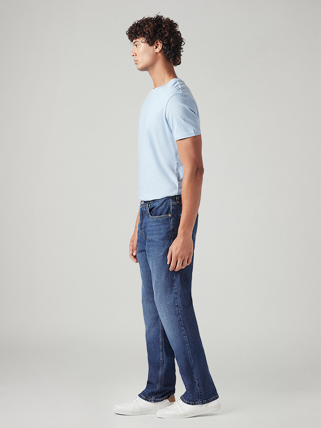 Men's 527 Dark Indigo Bootcut Fit Mid Rise Jeans - Side View