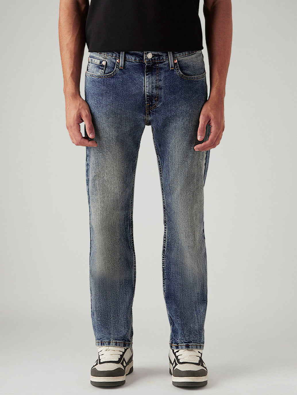 Men's Tinted 527 Med Indigo Bootcut Mid Rise Jeans - Front View