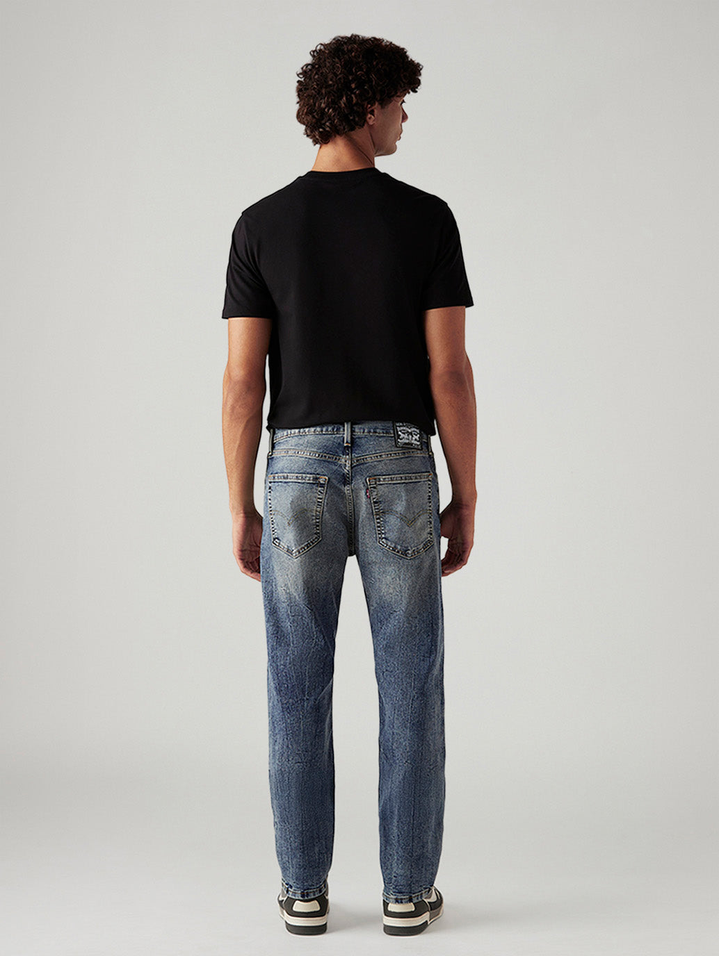 Men's Tinted 527 Med Indigo Bootcut Mid Rise Jeans - Back View