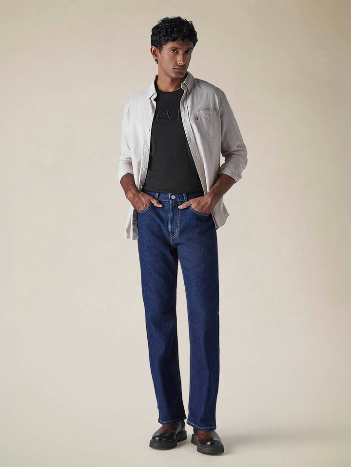 Mens 527 Mid Rise Bootcut Fit Cotton Stretch Blend Jeans