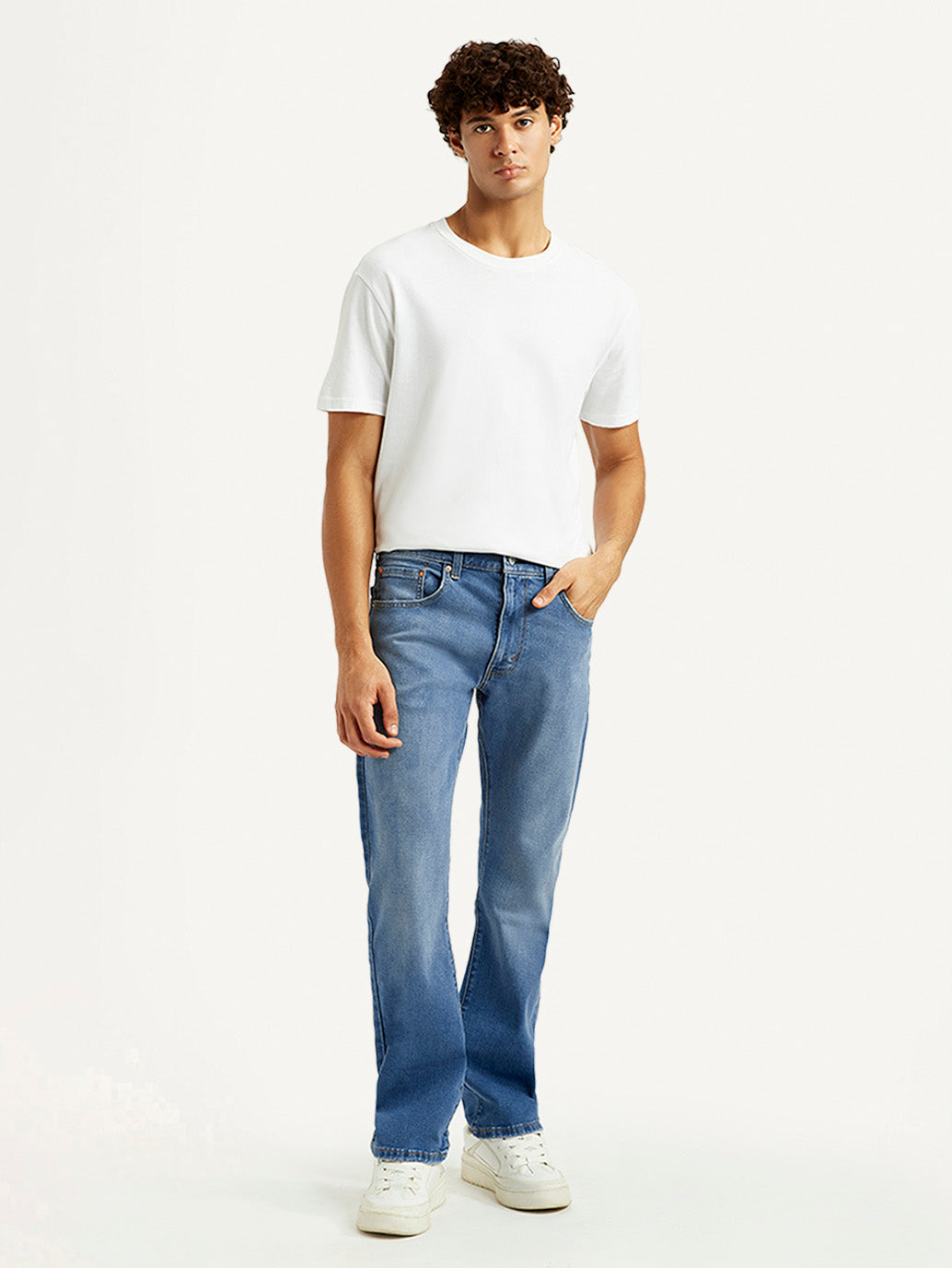 Men's 517 Med Indigo Bootcut Fit Mid Rise Jeans - Front View