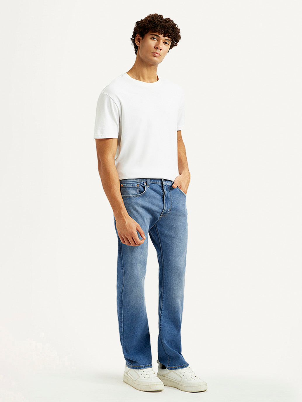 Men's 517 Med Indigo Bootcut Fit Mid Rise Jeans - Side View