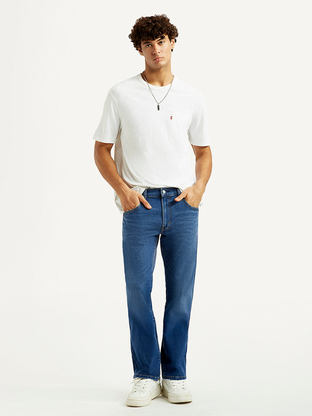 Men's 517 Med Indigo Bootcut Fit Mid Rise Jeans - Styleshot View