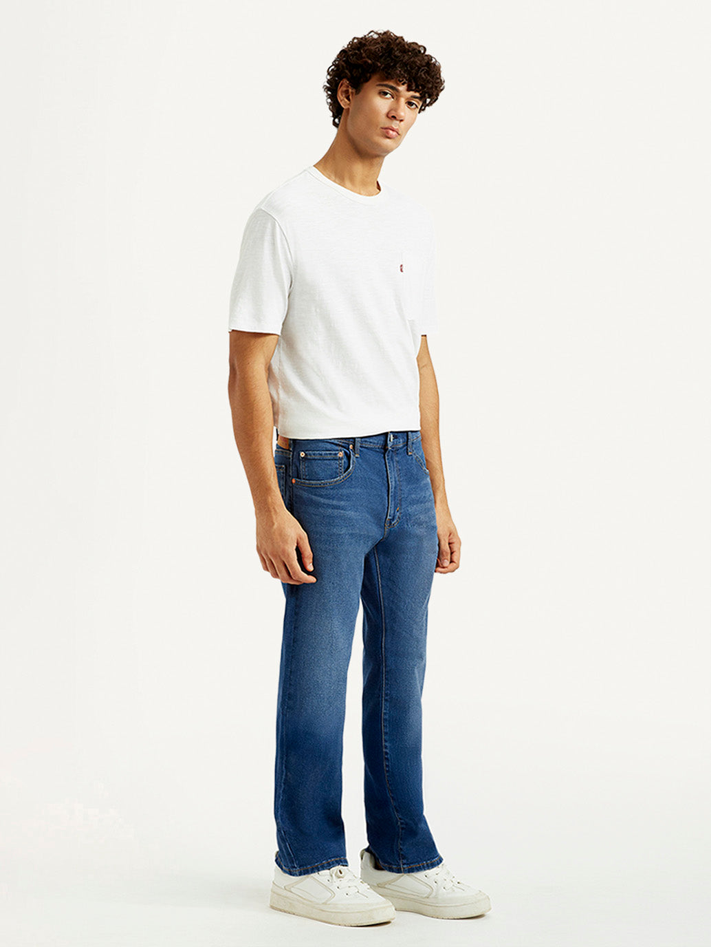 Men's 517 Med Indigo Bootcut Fit Mid Rise Jeans - Side View