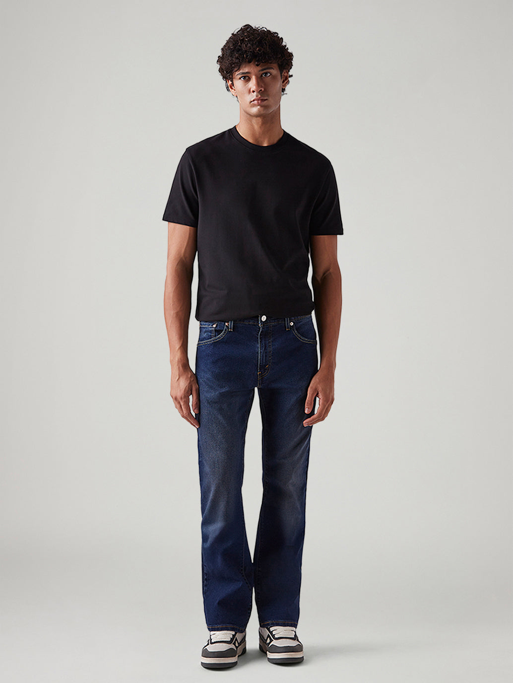 Men's 517 Dark Blue Bootcut Fit Mid Rise Tinted Jeans - Front View