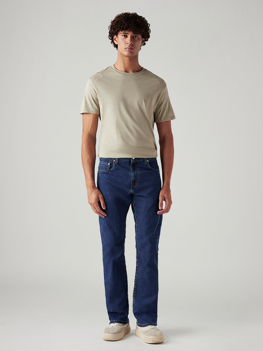Men's 517 Med Indigo Bootcut Mid Rise Jeans - Front View