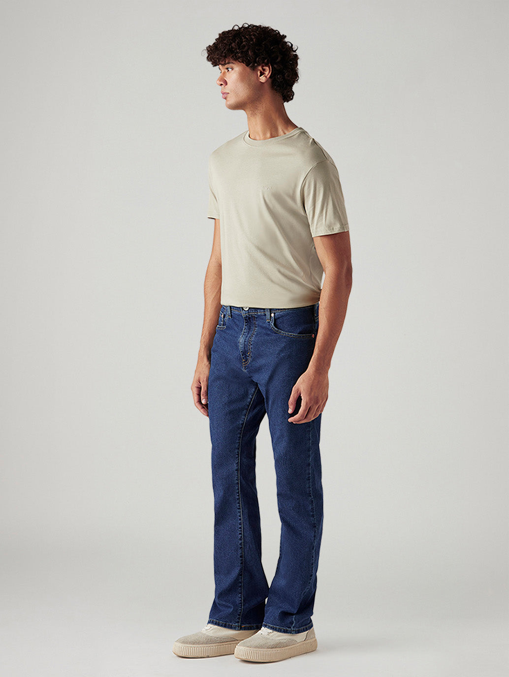 Men's 517 Med Indigo Bootcut Mid Rise Jeans - Side View