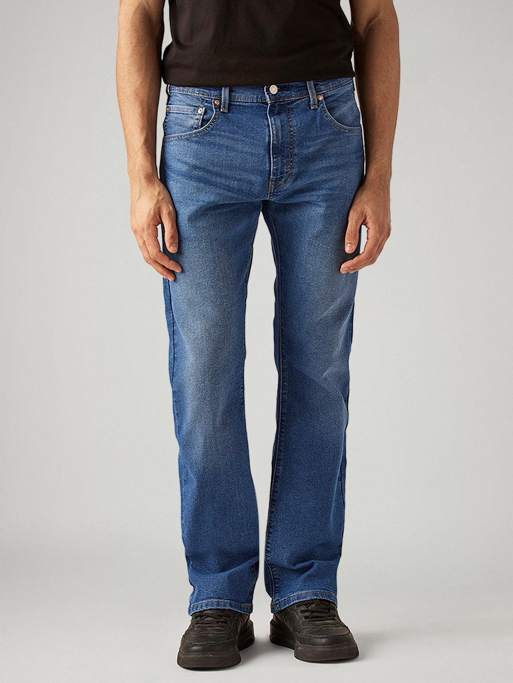 Men's 517 Blue Bootcut Fit Mid Rise Jeans - Front View