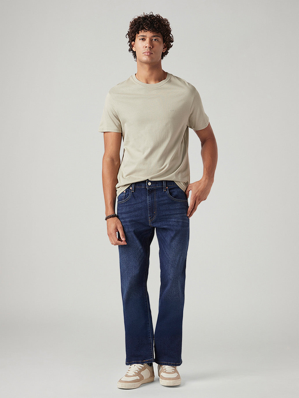 Men's 517 Dark Blue Bootcut Fit Mid Rise Jeans