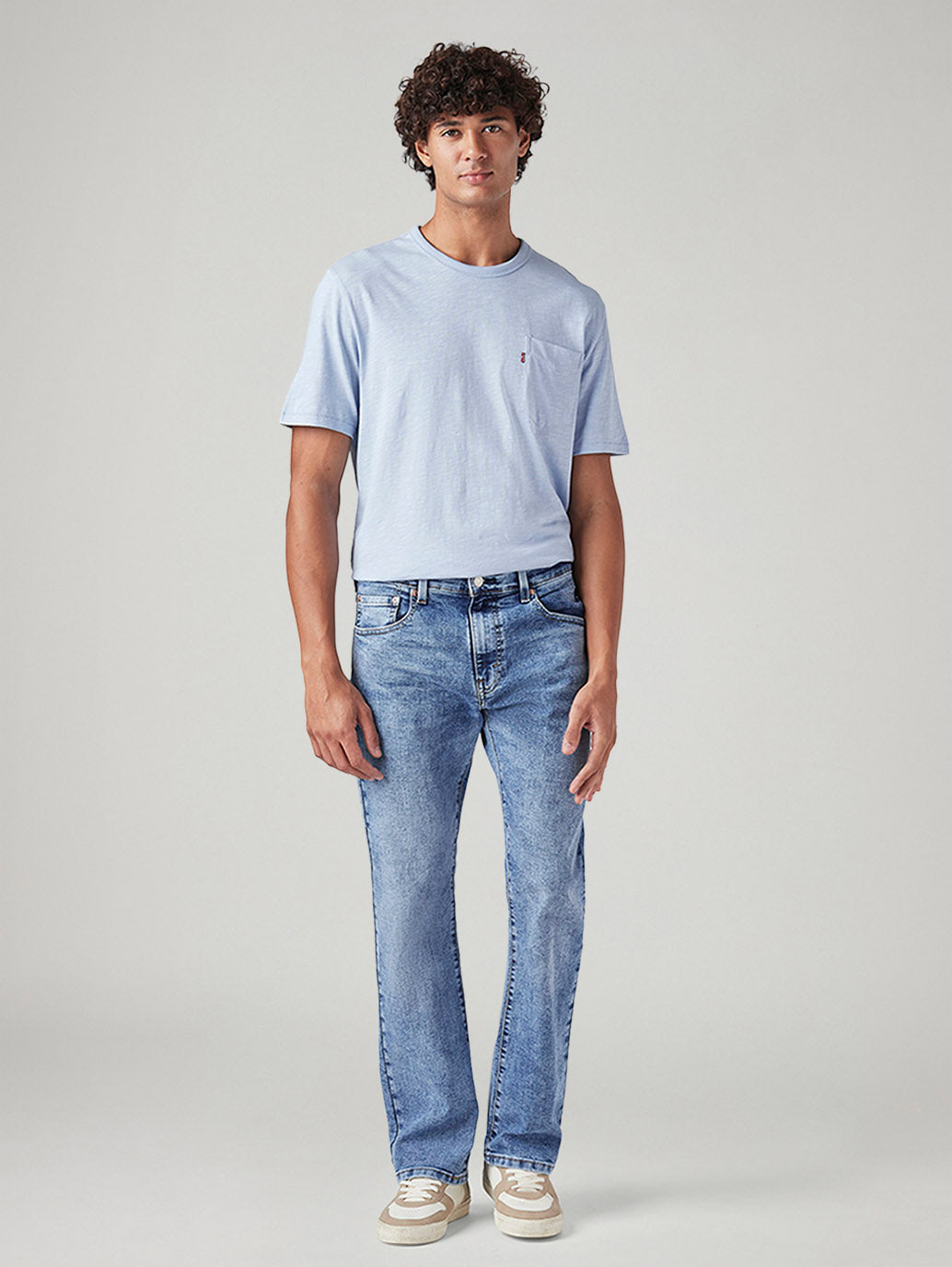 Men's 517 Light Blue Bootcut Fit Mid Rise Jeans - Front View