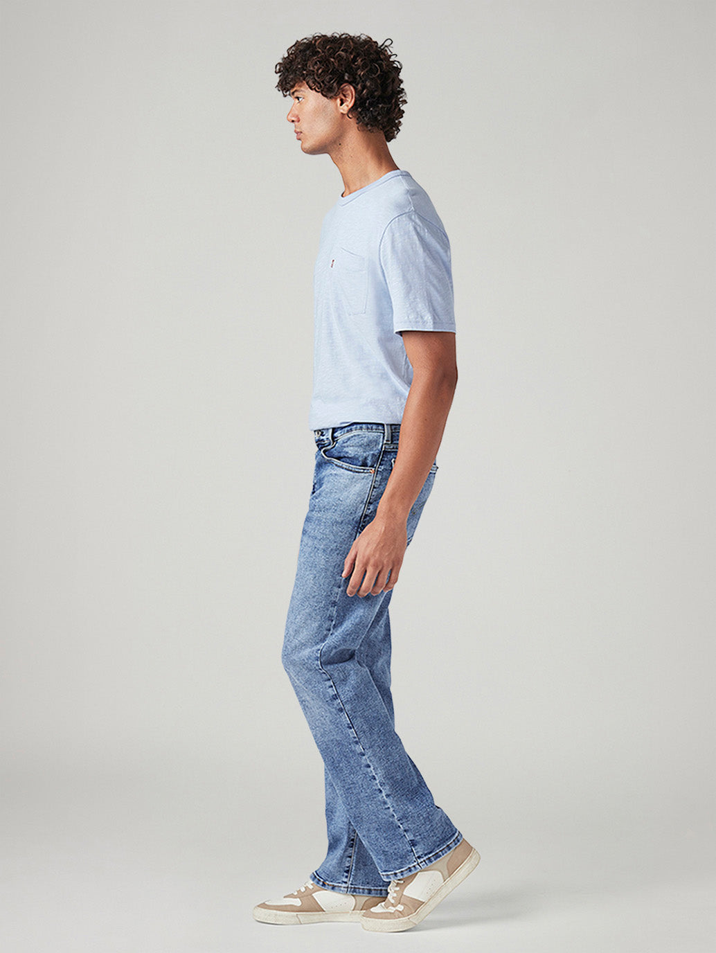 Men's 517 Light Blue Bootcut Fit Mid Rise Jeans - Side View
