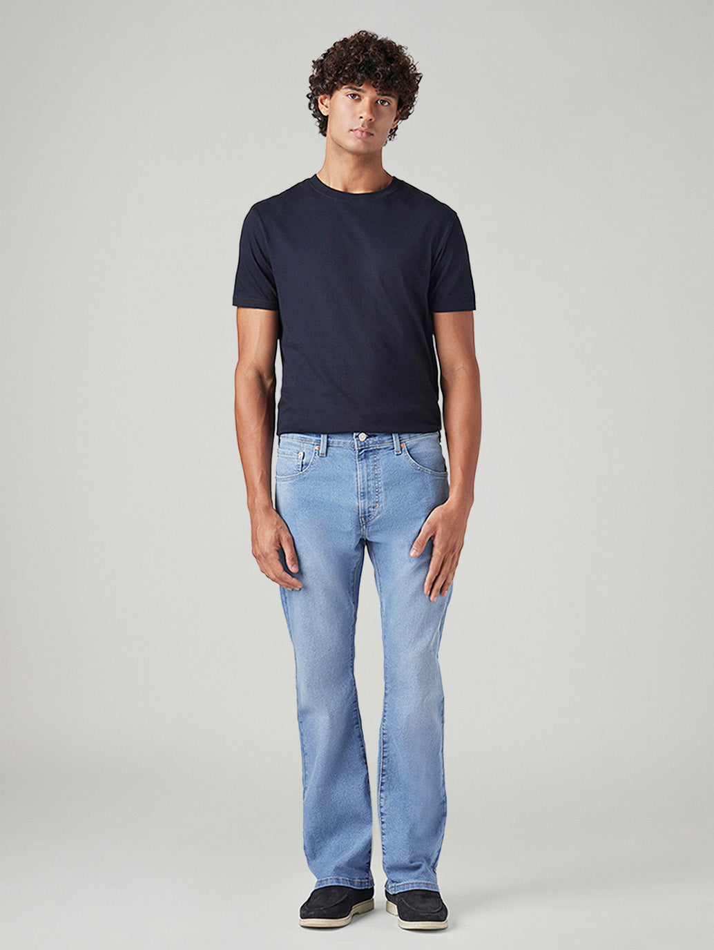 Men's 517 Light Blue Bootcut Fit Mid Rise Jeans - Front View