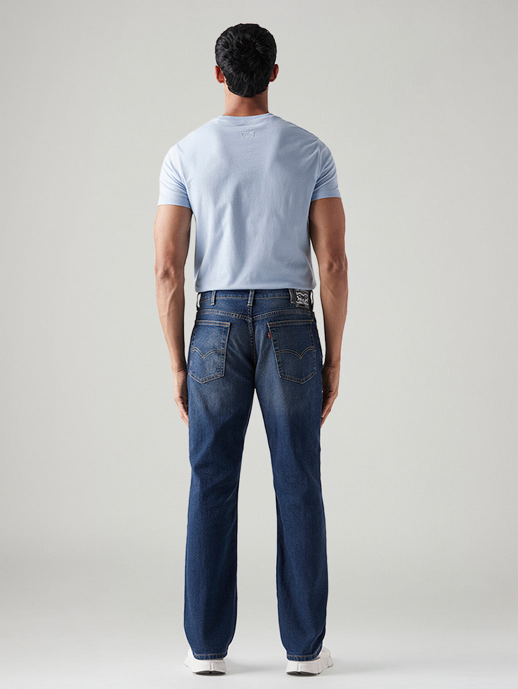 Men's 517 Blue Bootcut Fit Mid Rise Jeans - Back View