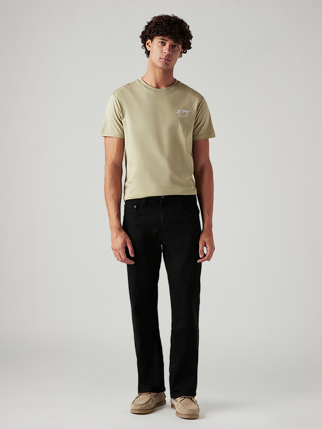 Men's 517 Black Bootcut Mid Rise Jeans - Front View