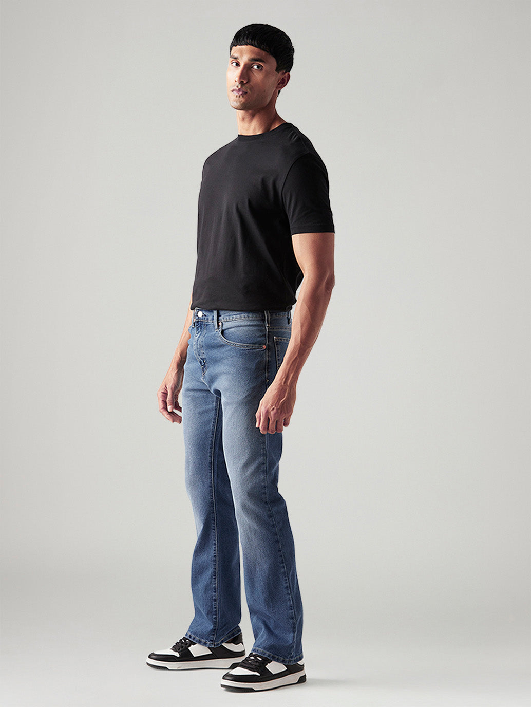 Men's 517 Med Indigo Bootcut Fit Mid Rise Jeans - Side View