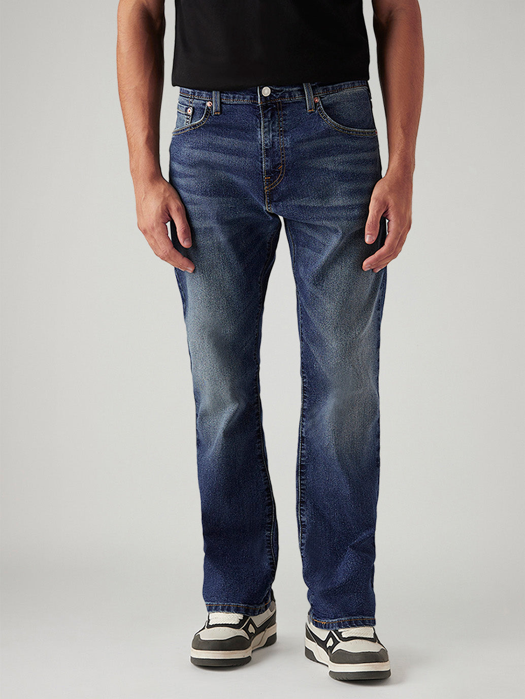 Men's 517 Dark Indigo Bootcut Mid Rise Jeans - Front View