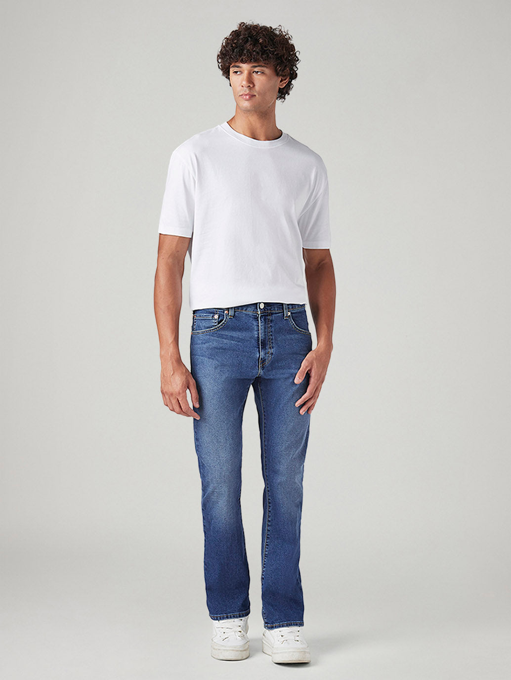 Men's 517 Blue Bootcut Fit Mid Rise Jeans - Front View