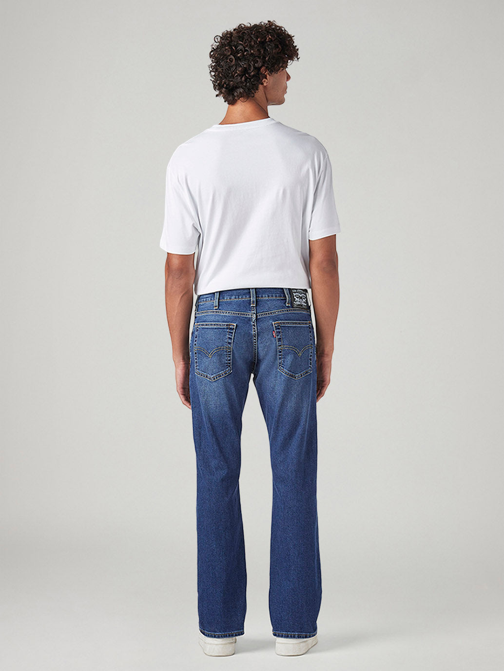 Men's 517 Blue Bootcut Fit Mid Rise Jeans - Back View
