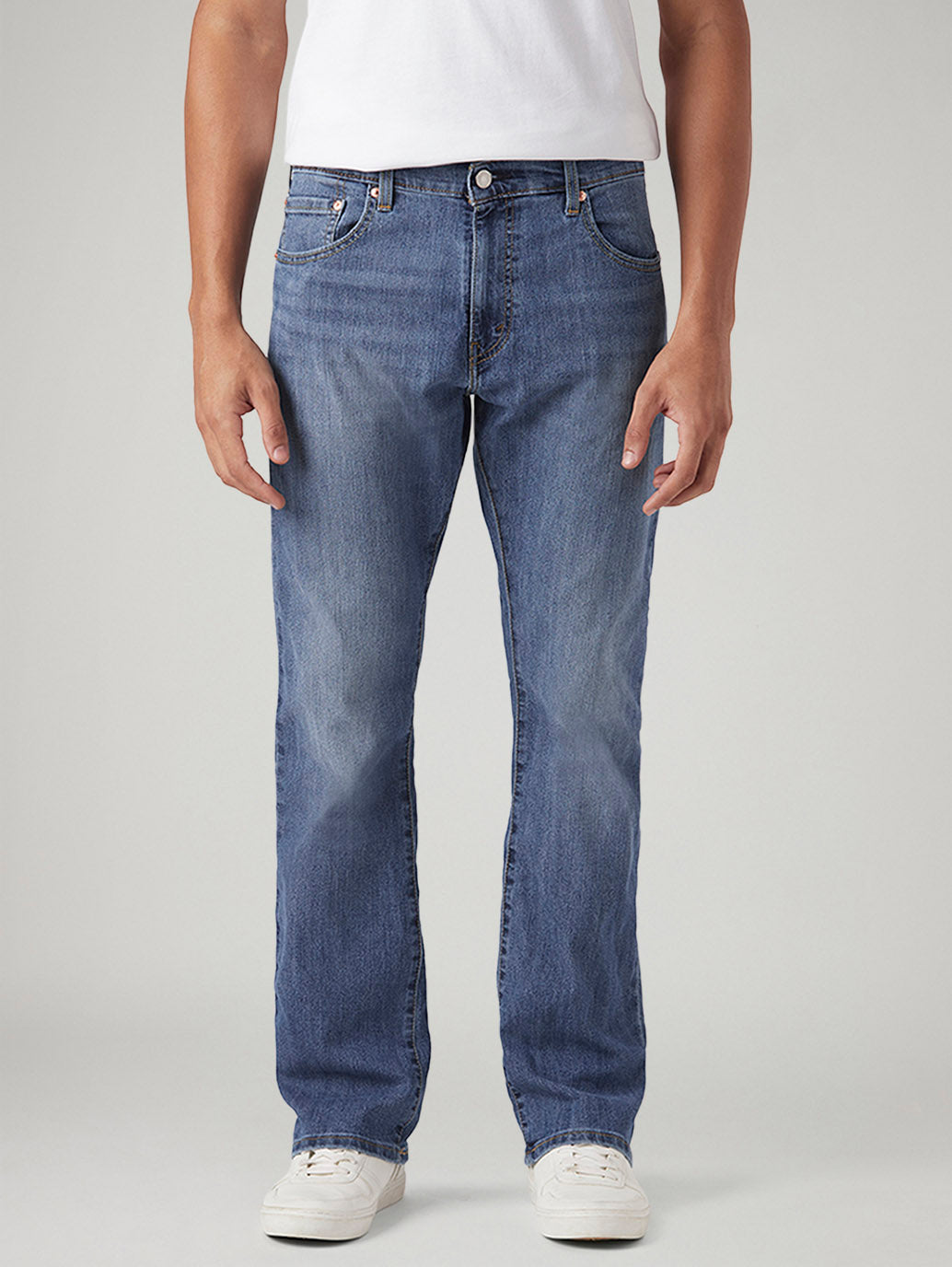 Men's 517 Blue Bootcut Fit Mid Rise Jeans - Front View