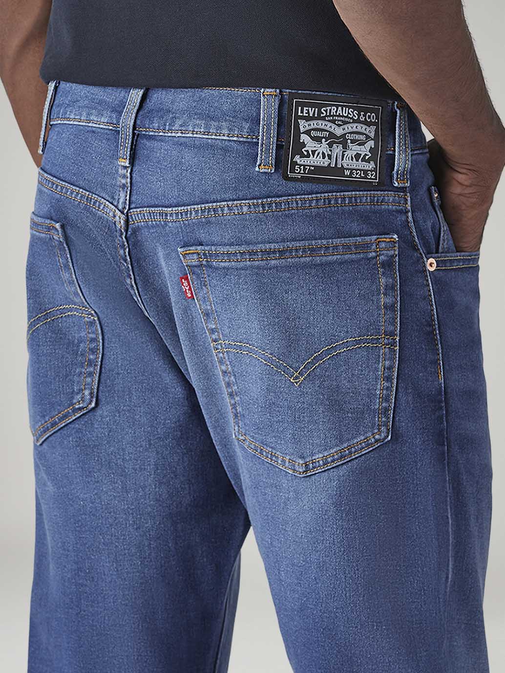 Men's 517 Blue Bootcut Fit Mid Rise Jeans - 20 View