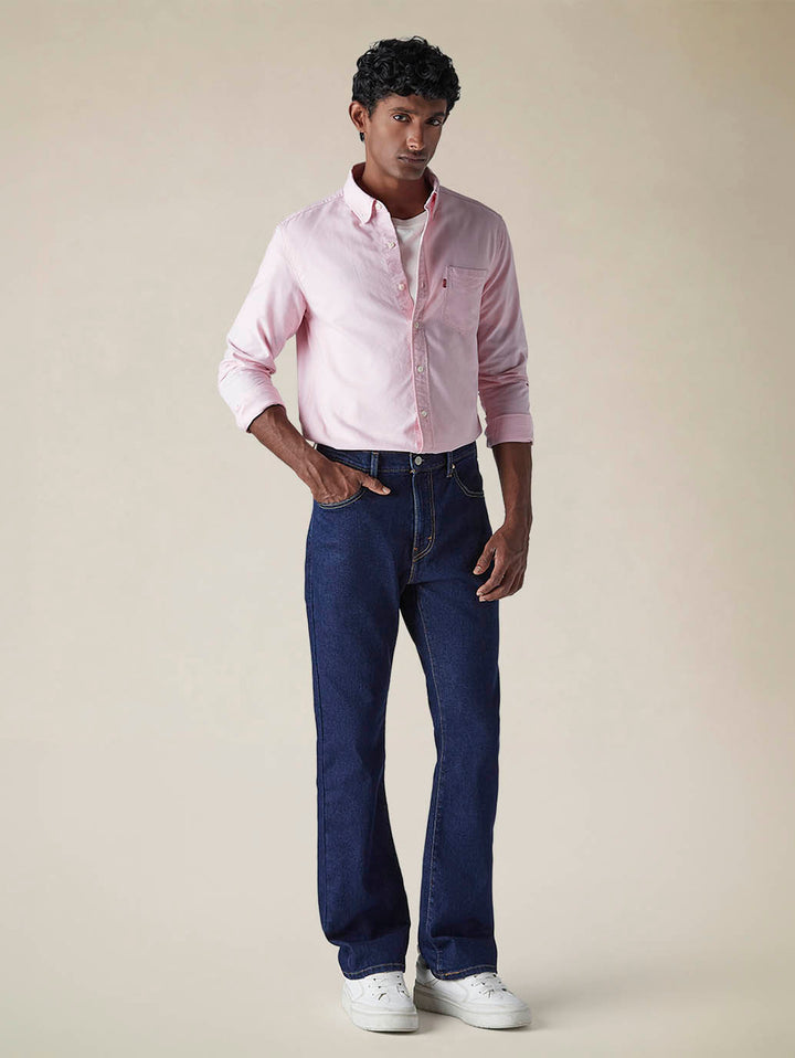 Mens 517 Mid rise Bootcut Fit Cotton Stretch Blend Jeans