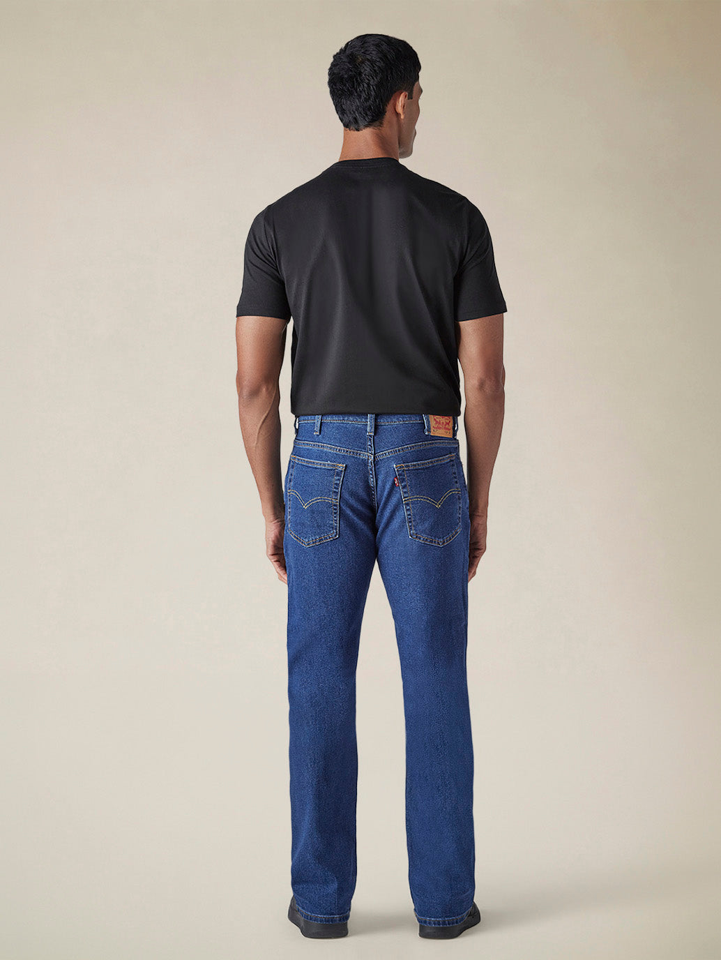 Mens 517 Mid rise Bootcut Fit Cotton Stretch Blend Jeans - Back View