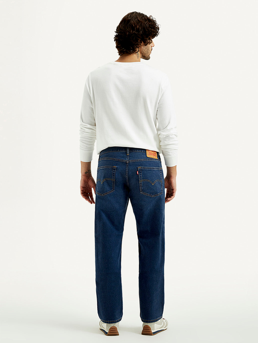 Men's 541 Dark Indigo Athletic Tapered Fit Mid Rise Jeans - Back View