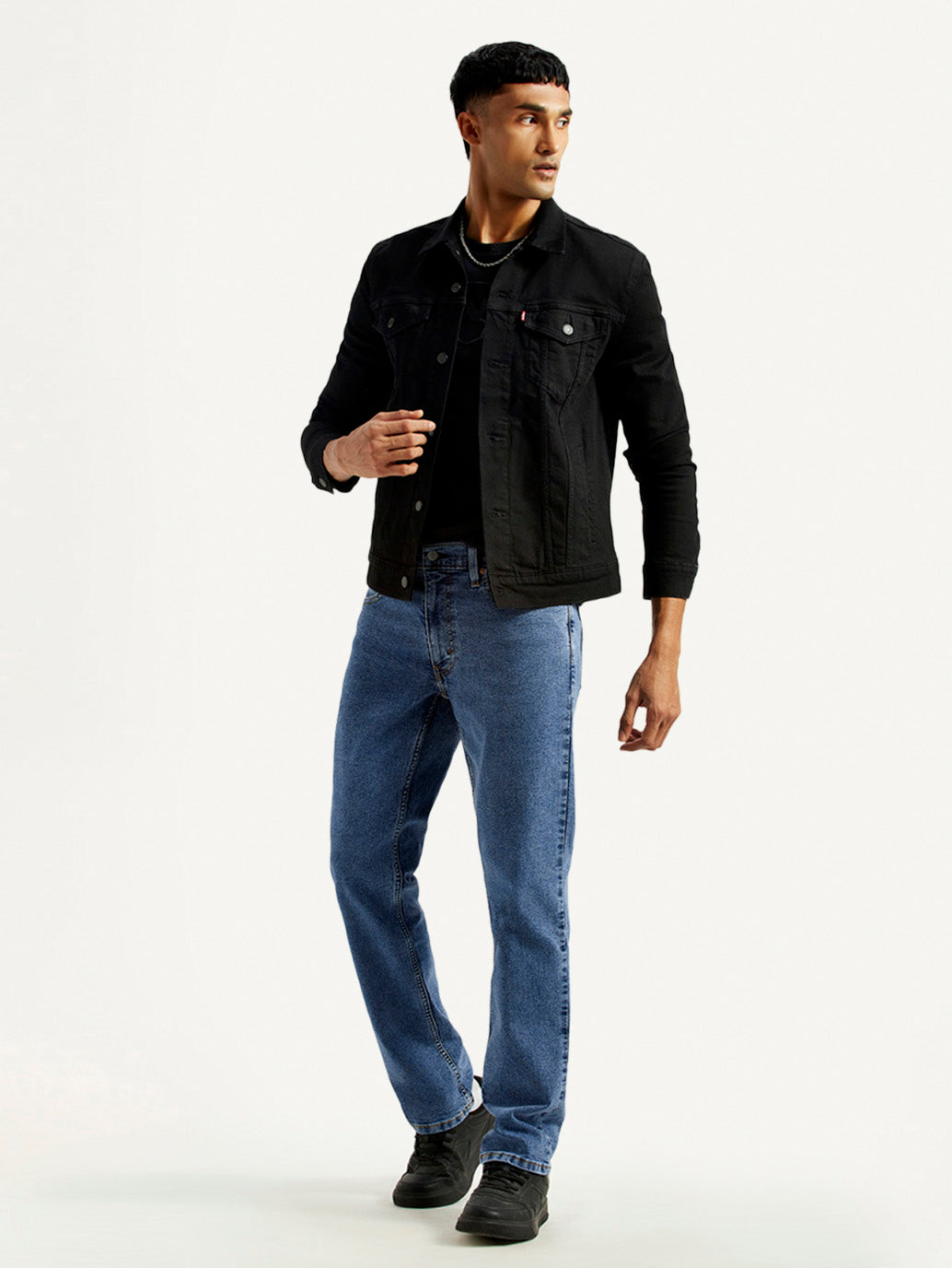Men's 541 Med Indigo Athletic Tapered Fit Mid Rise Jeans