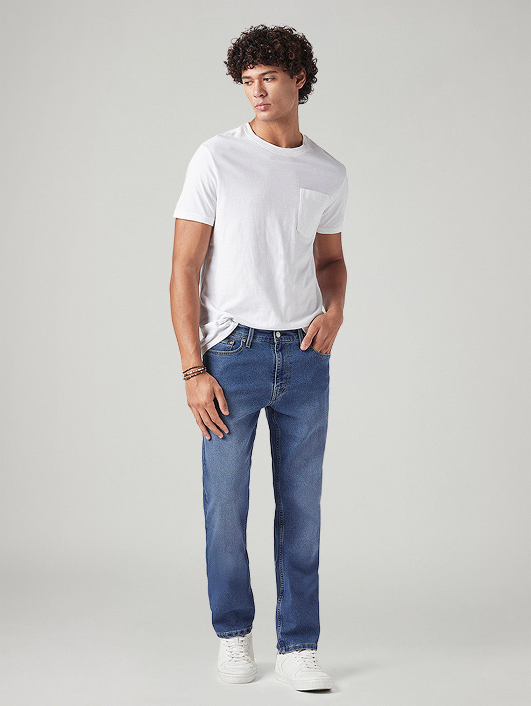 Men's 541 Blue Athletic Tapered Fit Mid Rise Jeans