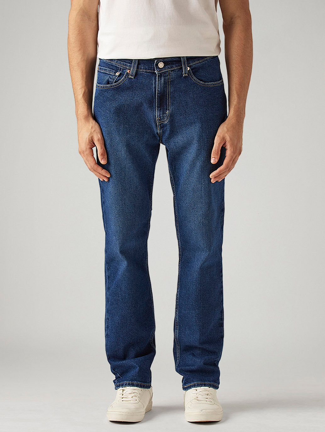 Men's 541 Blue Athletic Tapered Fit Mid Rise Jeans - Front View