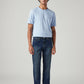 Men's 541 Dark Blue Athletic Tapered Fit Mid Rise Tinted Jeans - Front View